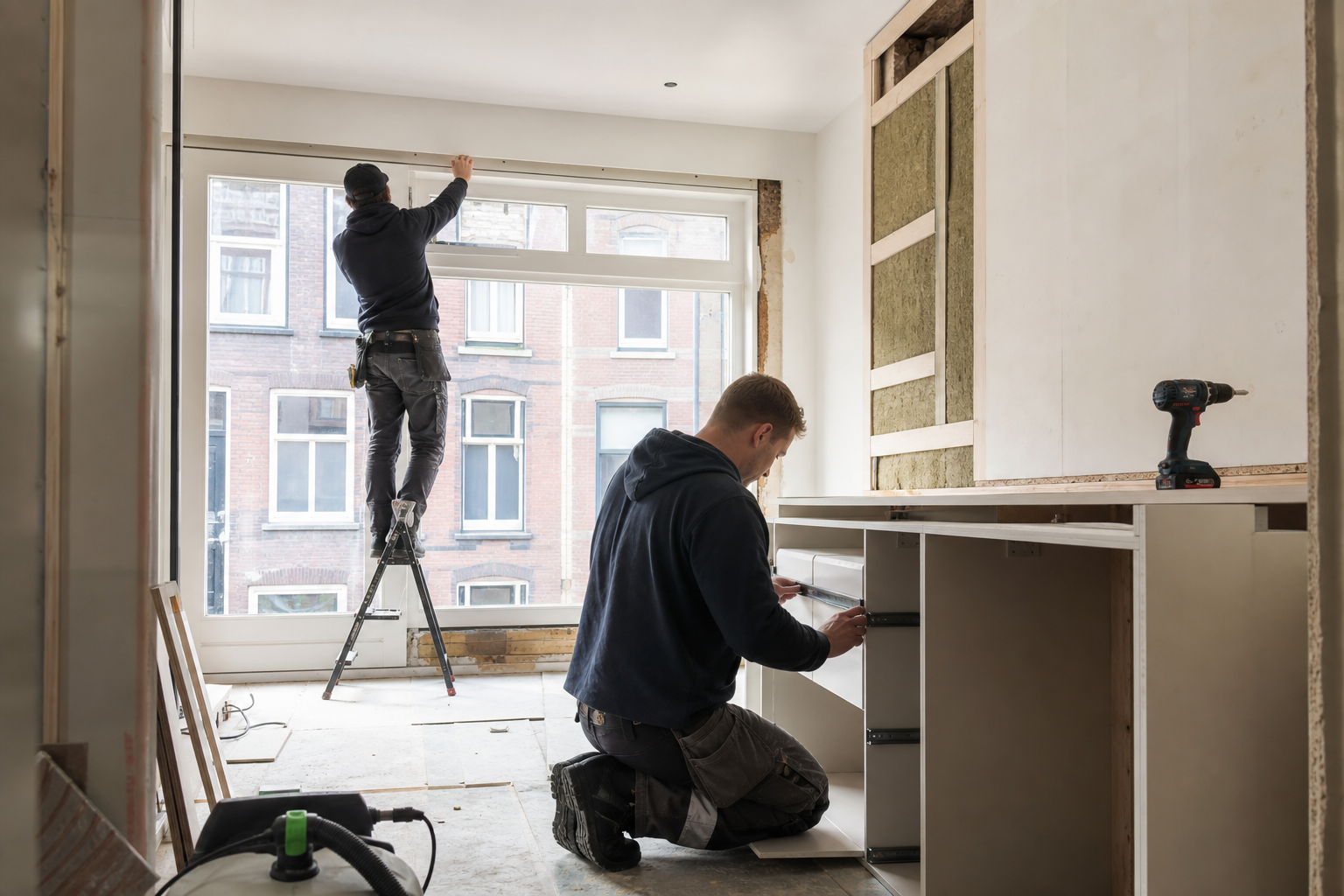 Renovatie van een trappenhuis in 2026: zo combineert u stucwerk, schilderwerk en planning slim